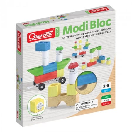 Jucarii si Jocuri - Joc Constructie Modi Bloc 18 piese Quercetti
