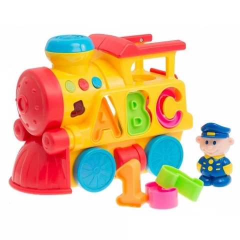 Jucarii si Jocuri - Jucarie muzicala sortator tren BamBam