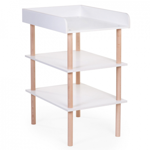 Mobilier si Lenjerie - Masa de infasat Childhome Natural/Alb