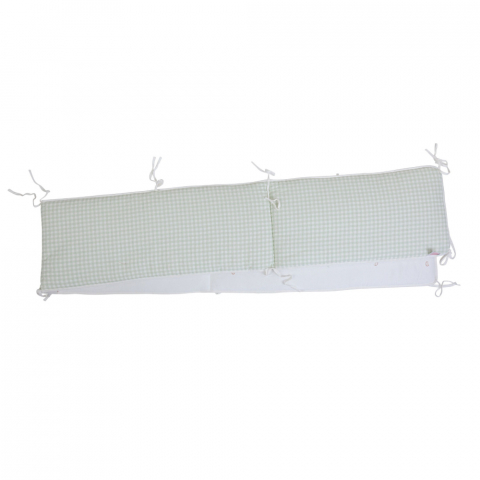 Mobilier si Lenjerie - Protectie patut Childhome 35x340 cm Jerse/Muselina Verde