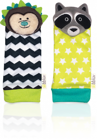 Jucarii si Jocuri - Sosete jucarii Arici si Raton bblüv Düo