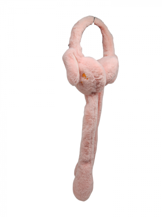 Bentita pufoasa cu Lumini Multicolore si Urechi Miscatoare, Plus Premium, Roz, ERGINO® [8]