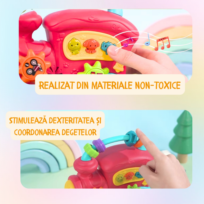 Jucărie Locomotivă Interactivă cu Sunete și Lumini pentru Copii [6]