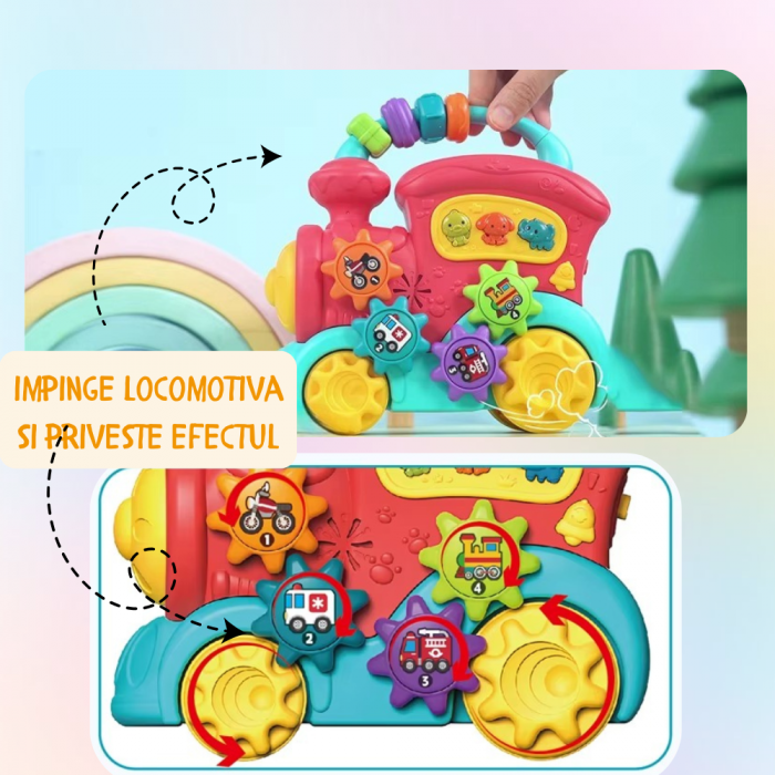 Jucărie Locomotivă Interactivă cu Sunete și Lumini pentru Copii [3]