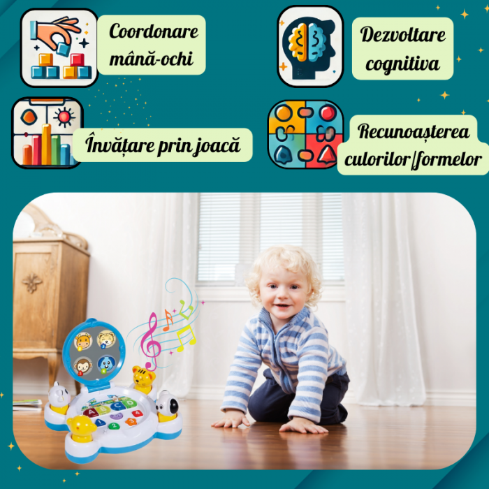 Jucărie Laptop Interactivă Educativă pentru Copii cu Sunete și Lumini [5]
