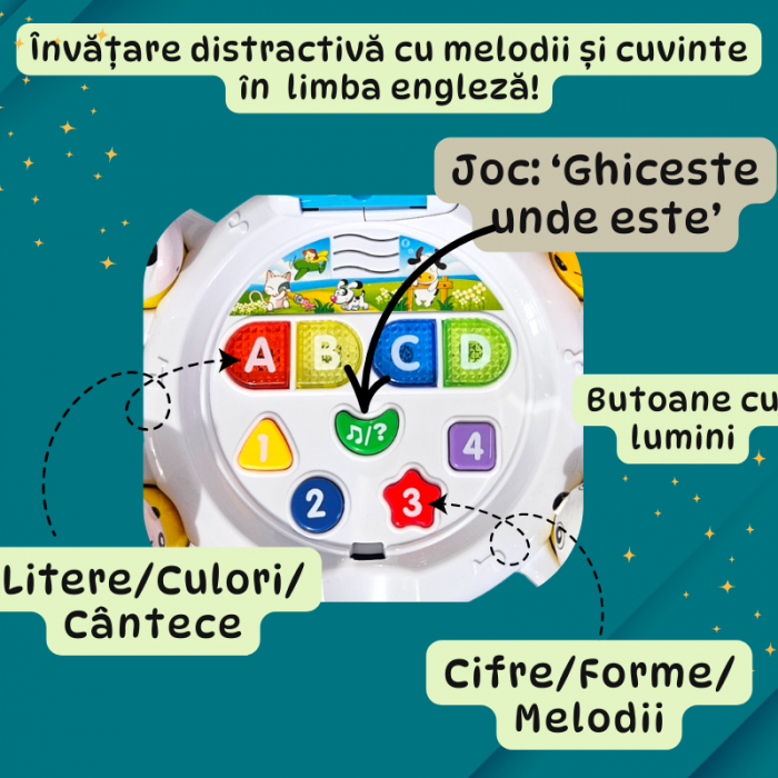 Jucărie Laptop Interactivă Educativă pentru Copii cu Sunete și Lumini [2]