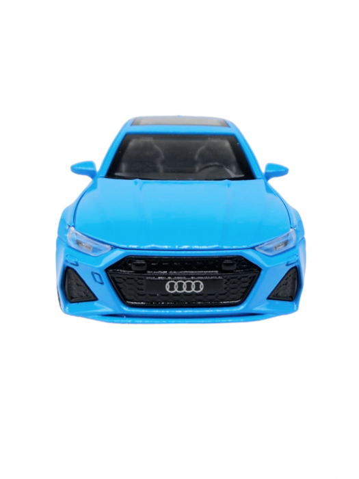 Masina metalica Audi A7,  Sunete si lumini, usi capota si portbagaj care se deschid, Baterii incluse, 16cm, Albastru, Scara 1:32, Replica [6]
