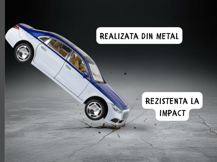 Masina metalica cu Cheie, tip Mercedes Maybach S 680, Usile se deschid din Cheie, Sunete si lumini, Cablu USB, Capota si portbagaj mobile, scara 1:24, Alb, 20cm [5]