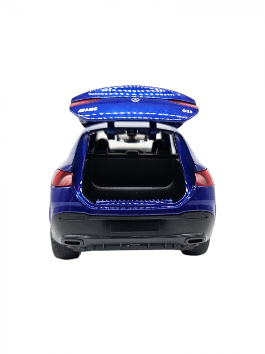 Masinuta metalica Mercedes GLE Coupe, Sunete realistice, Farurile si stopurile lumineaza, Usile, capota si portbagajul se deschid, Baterii incluse, 16cm, Albastru, Scara 1:32, Replica [8]