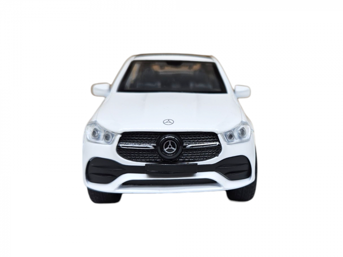 Masinuta metalica Mercedes GLE Coupe, Sunete realistice, Farurile si stopurile lumineaza, Usile, capota si portbagajul se deschid, Baterii incluse, 16cm, Alb, Scara 1:32, Replica [7]