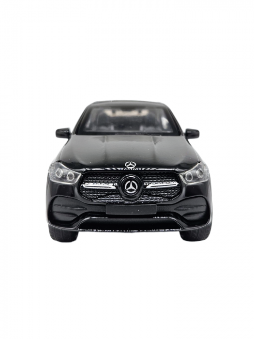 Masinuta metalica Mercedes GLE Coupe, Sunete realistice, Farurile si stopurile lumineaza, Usile, capota si portbagajul se deschid, Baterii incluse, 16cm, Negru Scara 1:32, Replica [7]