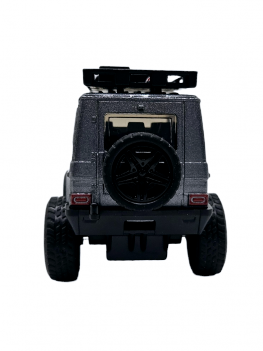 Masinuta metalica off-road, Jeep tip Patrol, sunete si lumini, usi mobile, scara 1:32, Gri, 11cm [4]