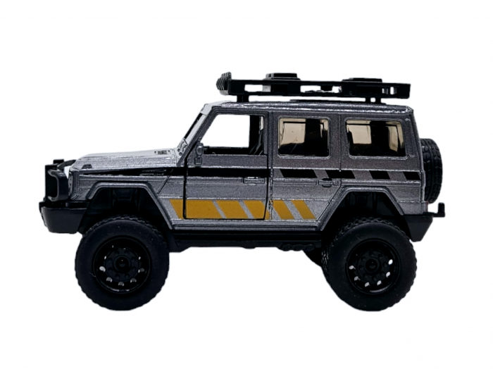 Masinuta metalica off-road, Jeep tip Patrol, sunete si lumini, usi mobile, scara 1:32, Gri, 11cm [3]