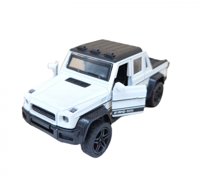 Masinuta metalica, Mercedes GCL, usi si portbagaj care se deschid, sunete si lumini, scara 1:32, Alb, 11cm, replica [1]