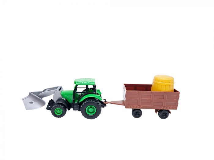 Set 12 piese Ferma, Tractoare agricole, Remorci, Fermieri, alte accesorii, Jucarii educative si interactive, +3ani, plastic, ERGINO® [9]