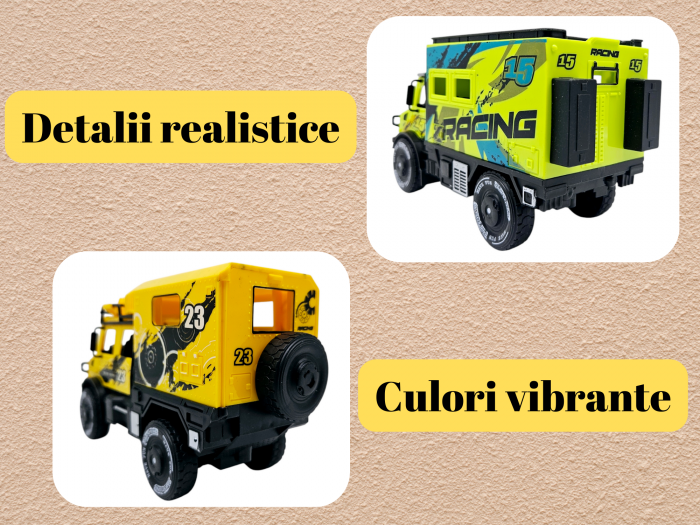 Set 2 camioane off-road, Culori vibrante, 18 cm, Plastic, +3 ani, ERGINO® [5]