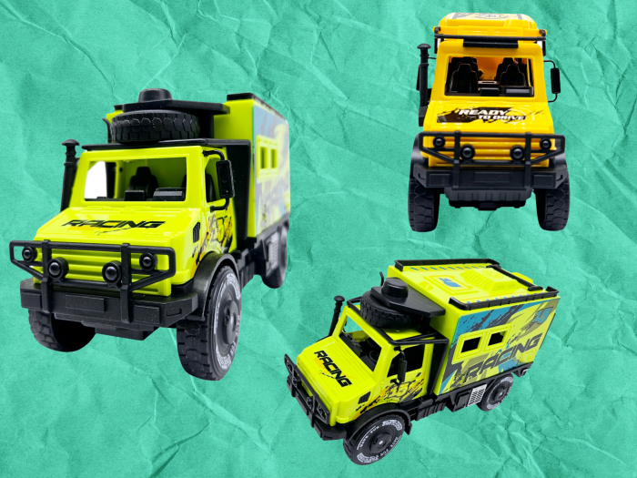 Set 2 camioane off-road, Culori vibrante, 18 cm, Plastic, +3 ani, ERGINO® [6]