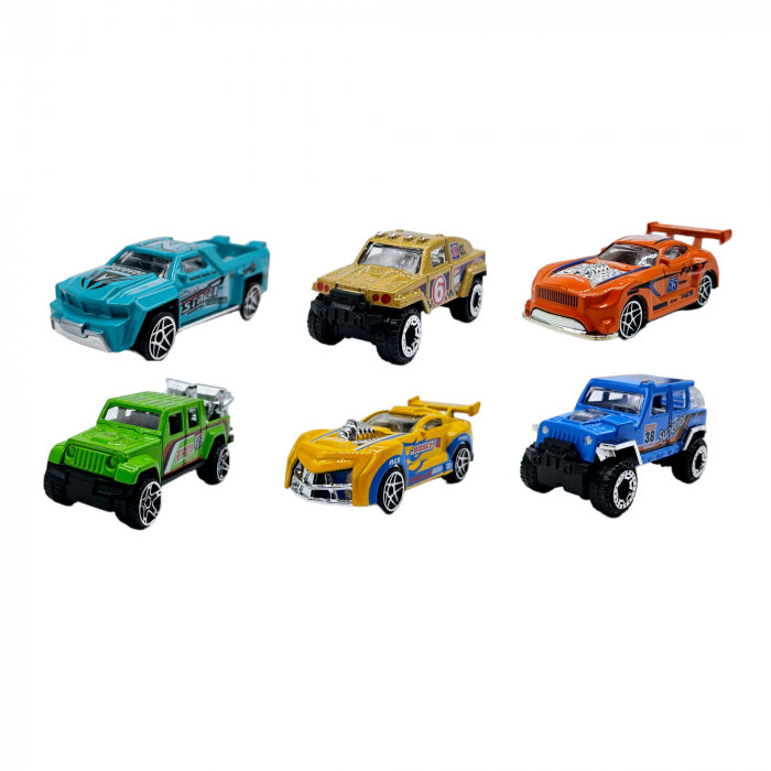 Set 6 masinute din metal, Modele diferite, 7cm, Multicolor [3]