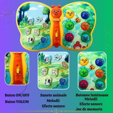 Jucărie Interactivă Fluturașul Vesel cu Lumini și Sunete pentru Copii +1 an [1]