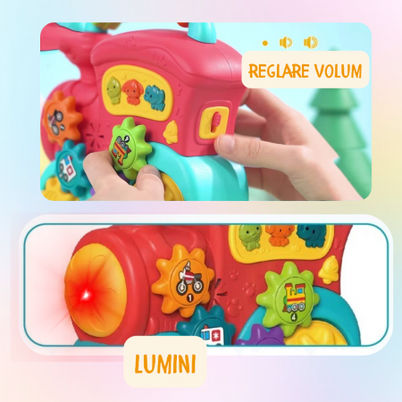 Jucărie Locomotivă Interactivă cu Sunete și Lumini pentru Copii [4]