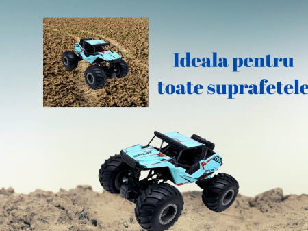 Mașinuță cu Telecomandă 4x4 Off-Road - Suspensii Puternice, Baterie Reîncărcabilă [5]