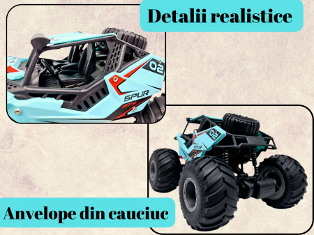 Mașinuță cu Telecomandă 4x4 Off-Road - Suspensii Puternice, Baterie Reîncărcabilă [3]