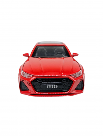 Masina metalica Audi A7, Sunete si lumini, usi capota si portbagaj care se deschid, Baterii incluse, 16cm, Rosu, Scara 1:32, Replica [4]