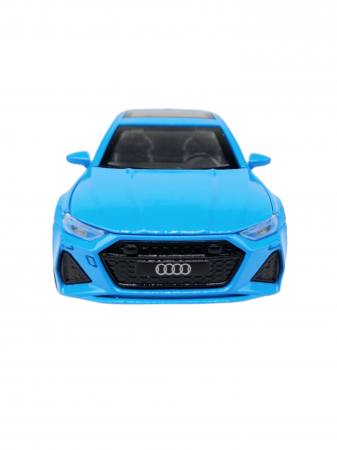 Masina metalica Audi A7,  Sunete si lumini, usi capota si portbagaj care se deschid, Baterii incluse, 16cm, Albastru, Scara 1:32, Replica [5]
