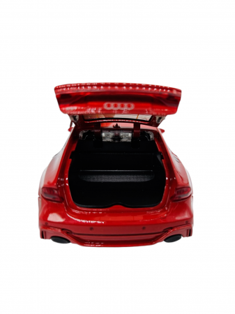 Masina metalica Audi A7, Sunete si lumini, usi capota si portbagaj care se deschid, Baterii incluse, 16cm, Rosu, Scara 1:32, Replica [8]