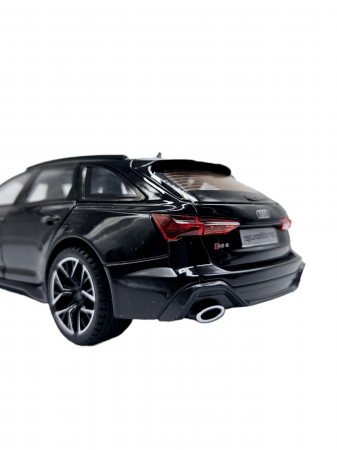 Masina metalica Audi RS7 cu portbagaj mobil, Sunete realistice, Farurile si stopurile lumineaza, Usile, capota si portbagajul se deschid, Baterii incluse,  21cm, Negru, Replica [8]