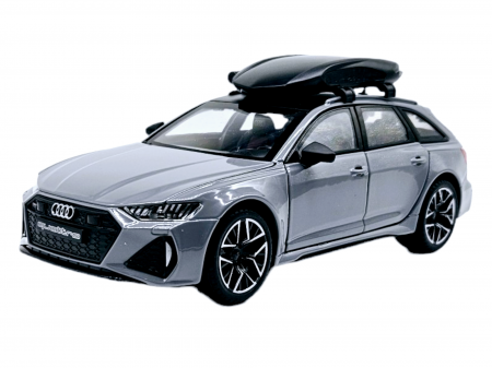 Masina metalica Audi RS7 cu portbagaj mobil, Sunete realistice, Farurile si stopurile lumineaza, Usile, capota si portbagajul se deschid, Baterii incluse,  21cm, Gri, Replica [6]