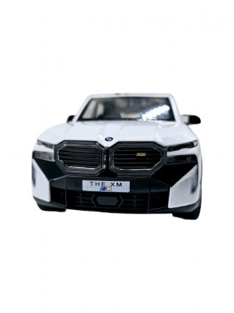 Masina metalica BMW XM cu efecte de fum, Sunete realistice, Farurile si stopurile lumineaza, Capota, portbagajul si cele 4 usi se deschid, Baterii incluse, 21cm, Alb, Replica [8]