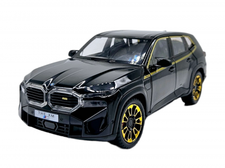 Masina metalica BMW XM cu efecte de fum, Sunete realistice, Farurile si stopurile lumineaza, Capota, portbagajul si cele 4 usi se deschid, Baterii incluse, 21cm, Negru, Replica [5]