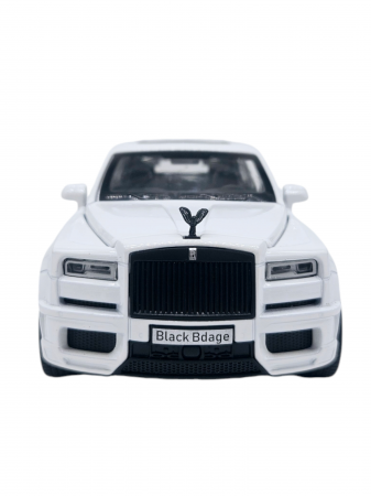 Masina metalica jeep tip Rolls Royce cu rulota, Usile, capota si portbagajul se deschid, Sunete si lumini, 34 cm, Alb, Scara 1:32 [13]