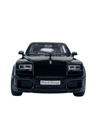 Masina metalica jeep tip Rolls Royce cu rulota, Usile, capota si portbagajul se deschid, Sunete si lumini, 34 cm, Negru, Scara 1:32 [11]