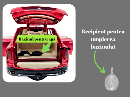 Masina metalica Rolls Royce Cullinan cu efecte de fum, Sunete realistice, Farurile si stopurile lumineaza, Capota, portbagajul si cele 4 usi se deschid, Baterii incluse, 21cm, Rosu, Fara cutie, Replic [1]