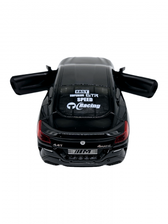 Masina metalica tip BMW M8 cu 3 sunete realistice, Farurile si stopurile lumineaza, Usile, capota si portbagajul se deschid, Baterii incluse, 22cm, Negru, Scara 1:24 [7]
