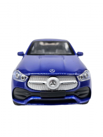 Masinuta metalica Mercedes GLE Coupe, Sunete realistice, Farurile si stopurile lumineaza, Usile, capota si portbagajul se deschid, Baterii incluse, 16cm, Albastru, Scara 1:32, Replica [6]