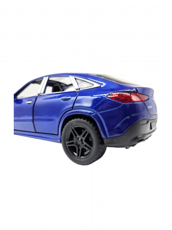 Masinuta metalica Mercedes GLE Coupe, Sunete realistice, Farurile si stopurile lumineaza, Usile, capota si portbagajul se deschid, Baterii incluse, 16cm, Albastru, Scara 1:32, Replica [5]
