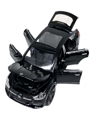 Masinuta metalica Mercedes GLE Coupe, Sunete realistice, Farurile si stopurile lumineaza, Usile, capota si portbagajul se deschid, Baterii incluse, 16cm, Negru Scara 1:32, Replica [3]