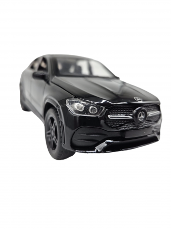 Masinuta metalica Mercedes GLE Coupe, Sunete realistice, Farurile si stopurile lumineaza, Usile, capota si portbagajul se deschid, Baterii incluse, 16cm, Negru Scara 1:32, Replica [7]