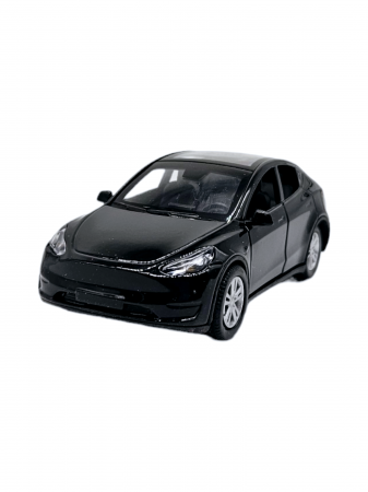 Masinuta metalica, tip Tesla, Sunete si lumini, usile se deschid, scara 1:32, Negru, 11cm [3]
