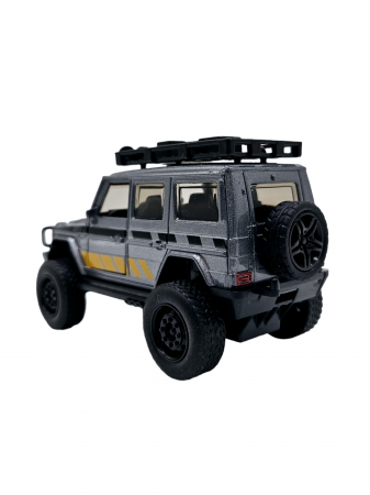 Masinuta metalica off-road, Jeep tip Patrol, sunete si lumini, usi mobile, scara 1:32, Gri, 11cm [4]