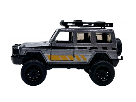 Masinuta metalica off-road, Jeep tip Patrol, sunete si lumini, usi mobile, scara 1:32, Gri, 11cm [2]
