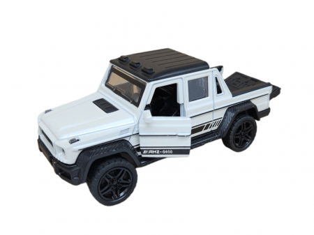 Masinuta metalica, Mercedes GCL, usi si portbagaj care se deschid, sunete si lumini, scara 1:32, Alb, 11cm, replica [2]