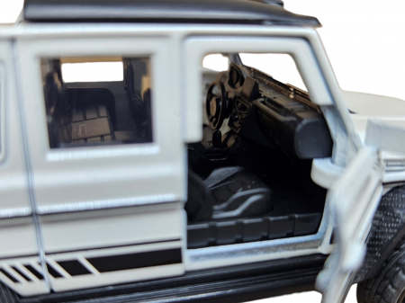 Masinuta metalica, Mercedes GCL, usi si portbagaj care se deschid, sunete si lumini, scara 1:32, Alb, 11cm, replica [4]