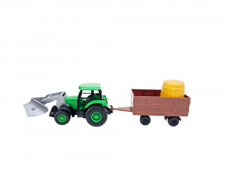 Set 12 piese Ferma, Tractoare agricole, Remorci, Fermieri, alte accesorii, Jucarii educative si interactive, +3ani, plastic, ERGINO® [8]
