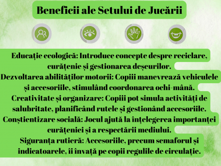 Set 12 piese Salubritate, Masina de gunoi, Continer basculant, Vitanja, Duba, alte Accesorii, Jucarii educative si interactive, +3ani, plastic, ERGINO® [5]
