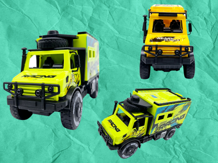 Set 2 camioane off-road, Culori vibrante, 18 cm, Plastic, +3 ani, ERGINO® [5]