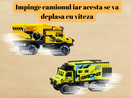 Set 2 camioane off-road, Culori vibrante, 18 cm, Plastic, +3 ani, ERGINO® [3]